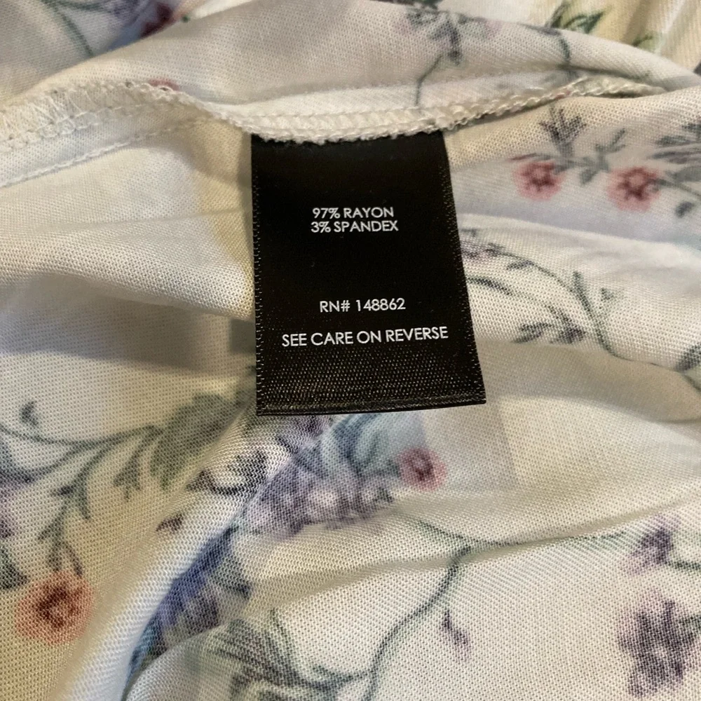 Floral Print Torrid NWT Light Gray Button Front Women's Midi Dress 2X - Picture 6 of 6